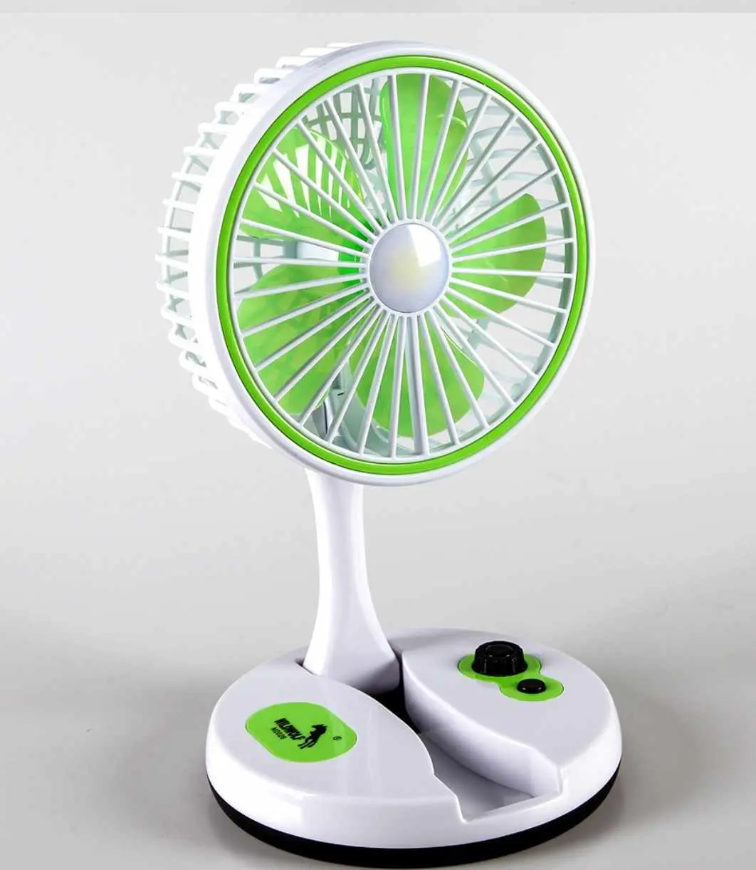 Rechargeable Fan with LED Lighting Multifunctional Folding