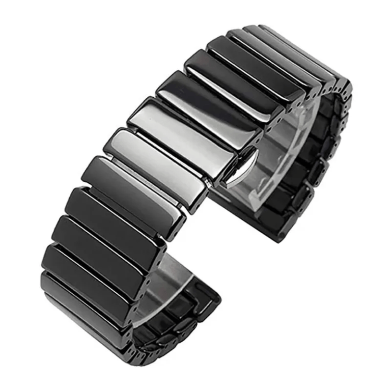 22mm Ceramic strap for smartwatch– Black